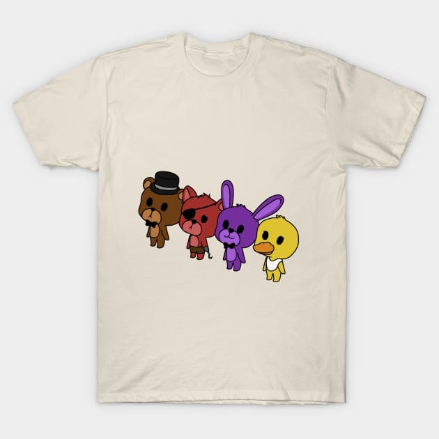 kawaii freddy and friends chibis T-Shirt by LillyTheChibi